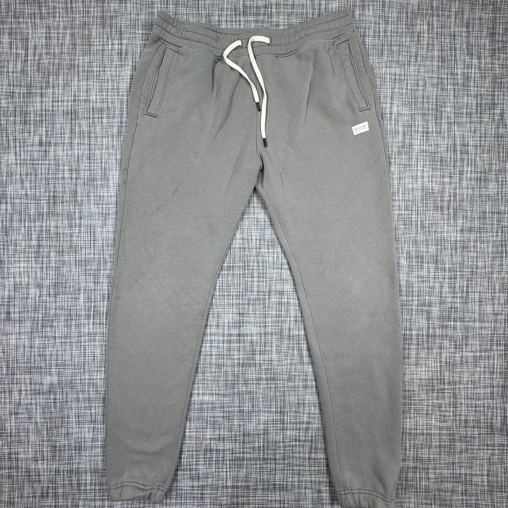 Hollister Mens XL Stacked Fit Gray Fleece Jogger Sweatpants Drawstring Pockets